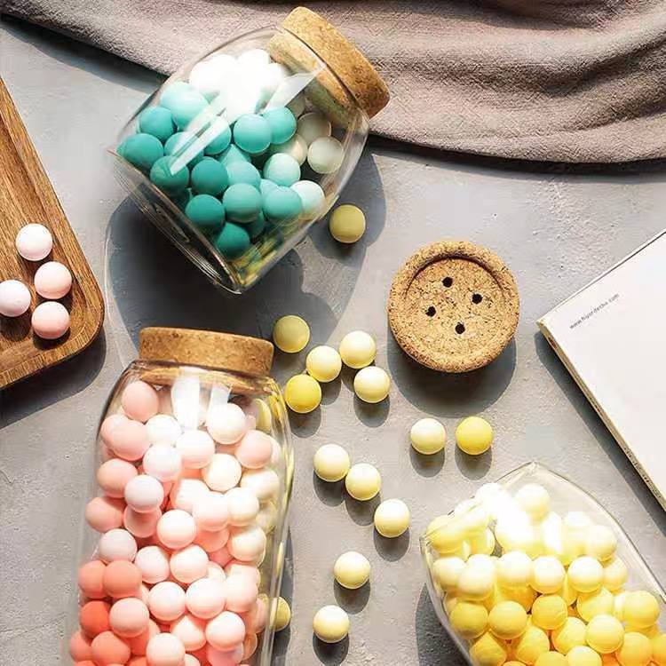 برطمان زجاجي لحفظ وتنظيم التوابل والشاي والقهوة والمكسرات بغطاء خشبي محكم الغلق 450 ملي