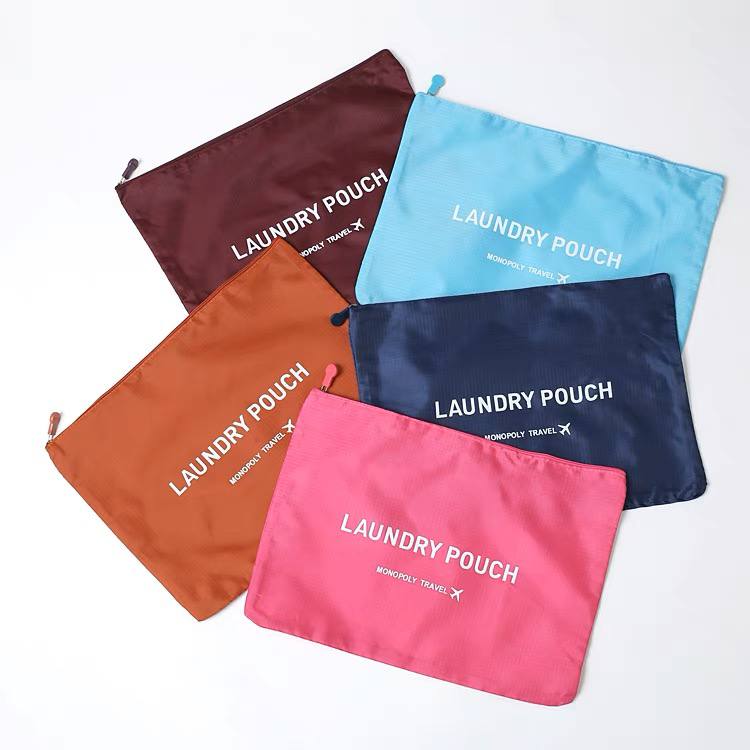 مجموعة شنط سفر وتربروف لتنظيم الملابس والمكياج وادوات العنابة بالبشرة 3 قطع