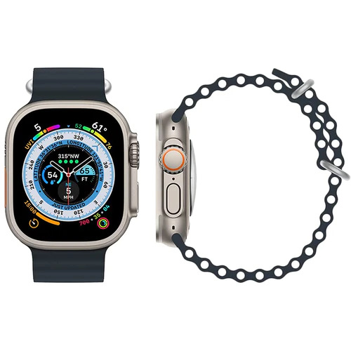 W&amp;O X8+ Ultra Smart Watch (49mm) Aluminum Case With Silicone Strap