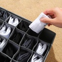 منظم دولاب وادراج للملابس الداخلية والشرابات والطرح وربطات العنق مقسم قابل للطي لسهولة التخزين