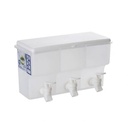 ديسبنسر عصائر 3 في 1 بغطاء محكم الغلق مع حنفية لكل قسم لسهولة الاستخدام