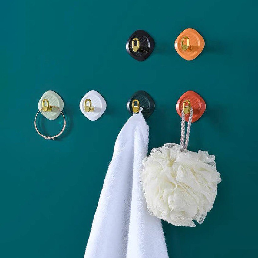 هوك ذاتي اللصق بديل للمسامير لتعليق الملابس وادوات الحمام والمطبخ 4 قطع