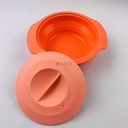 حلة سيليكون لحفظ وتسخين الطعام داخل الميكرويف بغطاء ويد قابلة للطي