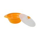 حلة سيليكون لحفظ وتسخين الطعام داخل الميكرويف بغطاء ويد قابلة للطي