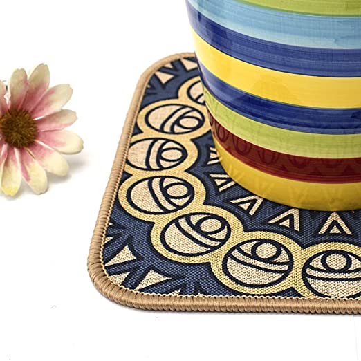 طقم كوستر قطعتين حامل للاكواب والحلل وقطع الديكور باشكال بوهيمية مختلفة