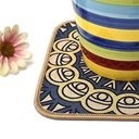 طقم كوستر قطعتين حامل للاكواب والحلل وقطع الديكور باشكال بوهيمية مختلفة