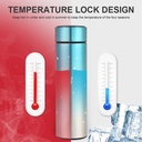 مج حراري لحفظ حرارة المشروبات بشاشة ديجيتال لعرض درحة الحرارة ومصفاه استانليس ستيل باشكال نجوم الفضاء 500 ملي