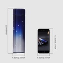 مج حراري لحفظ حرارة المشروبات بشاشة ديجيتال لعرض درحة الحرارة ومصفاه استانليس ستيل باشكال نجوم الفضاء 500 ملي