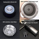 مج حراري لحفظ حرارة المشروبات بشاشة ديجيتال لعرض درحة الحرارة ومصفاه استانليس ستيل باشكال نجوم الفضاء 500 ملي