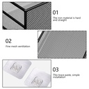 رف معدن حامل ومنظم لادوات المطبخ والحمام كالتوابل والشامبو بلزق دبل فيس قوي