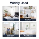 رف ركنة معدن منظم وحامل لادوات الحمام والمطبخ كالشامبو والشاور والتوابل وزجاجات الزيت بلزق دبل فيس قوي