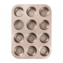 صينية كب كيك ومافن 12 عين طبقة سيراميك غير لاصق عملية وسهلة التنظيف