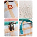 شنطة تخزين وتربروف للملابس والبطاطين والوسائد وألعاب الأطفال بسوستة من الجانبين ويد قابلة للطي لسهولة التخزين