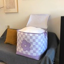 شنطة تخزين وتربروف للملابس والبطاطين والوسائد وألعاب الأطفال بسوستة من الجانبين ويد قابلة للطي لسهولة التخزين