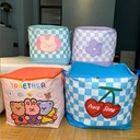 شنطة تخزين وتربروف للملابس والبطاطين والوسائد وألعاب الأطفال بسوستة من الجانبين ويد قابلة للطي لسهولة التخزين