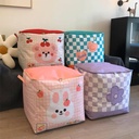 شنطة تخزين وتربروف للملابس والبطاطين والوسائد وألعاب الأطفال بسوستة من الجانبين ويد قابلة للطي لسهولة التخزين