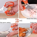 مقص وقشارة وكسارة بندق وفاتح زجاجات 4 في 1 استانليس ستيل غير قابل للصدأ