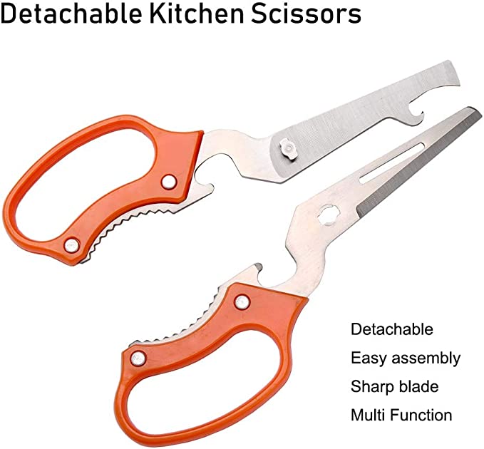 مقص وقشارة وكسارة بندق وفاتح زجاجات 4 في 1 استانليس ستيل غير قابل للصدأ