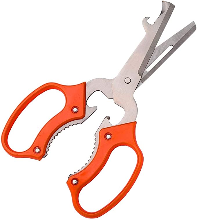 مقص وقشارة وكسارة بندق وفاتح زجاجات 4 في 1 استانليس ستيل غير قابل للصدأ