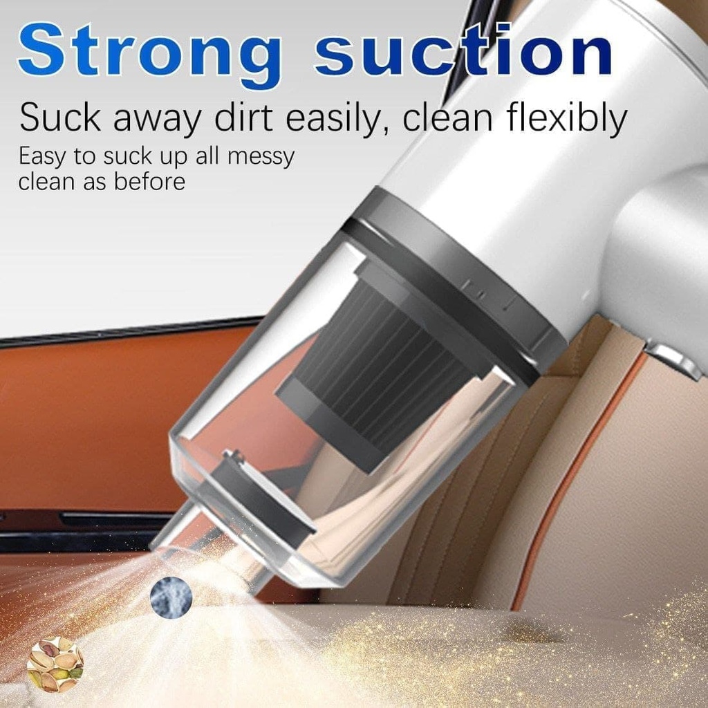 المكنسة اليدوية المتنقلة اللاسلكية بالشحن للسيارة وتنظيف الأماكن الصعبة