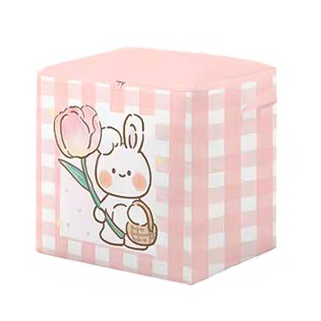 شنطة تخزين وتربروف 100 لتر للملابس والبطاطين والوسائد وألعاب الأطفال بسوستة ويد قابلة للطي