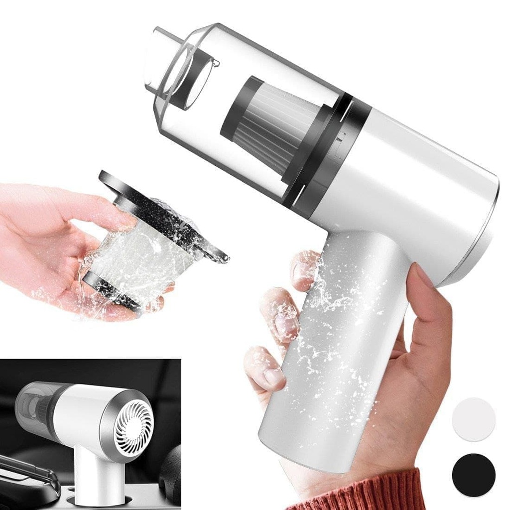 المكنسة اليدوية المتنقلة اللاسلكية بالشحن للسيارة وتنظيف الأماكن الصعبة