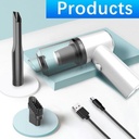 المكنسة اليدوية المتنقلة اللاسلكية بالشحن للسيارة وتنظيف الأماكن الصعبة