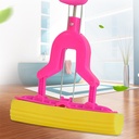 مساحة تنظيف الارضيات والباركيه والسيراميك ذاتية العصر بيد معدن طويلة بمقبض بلاستيك مريح