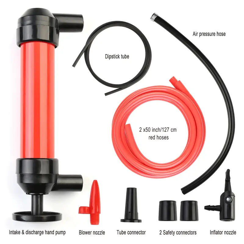 مضخة يدوية لنقل زيت وبنزين السيارات بسهولة دون الحاجة لمتخصص محمولة للطوارئ