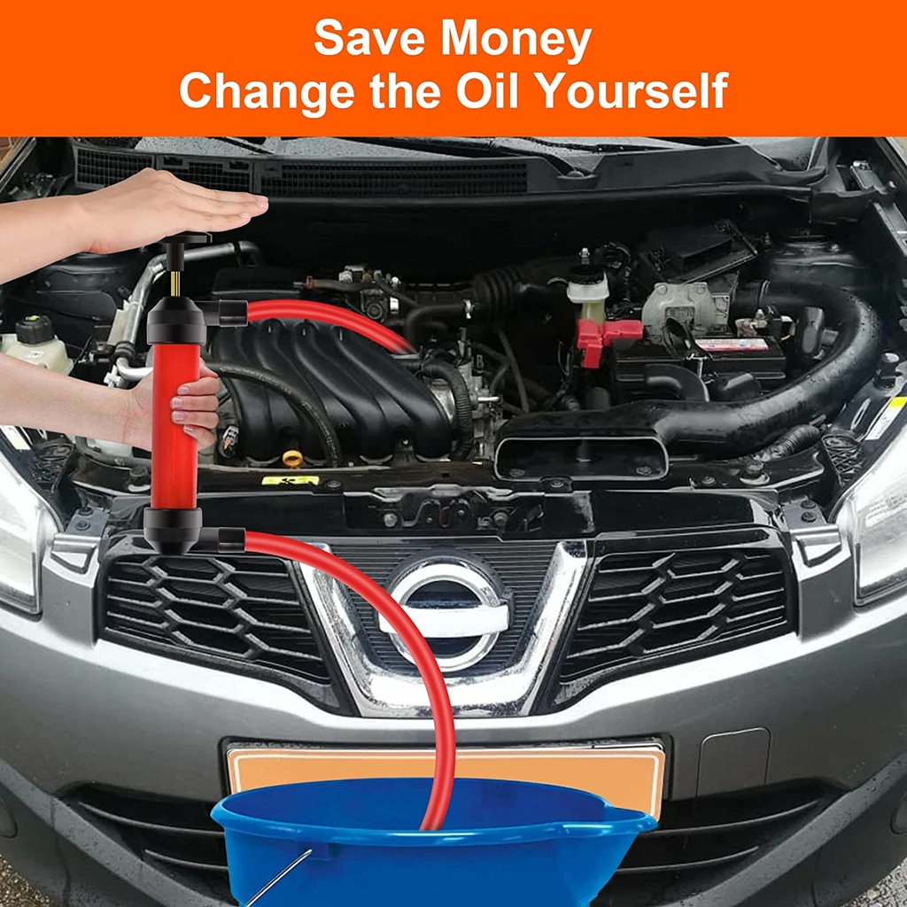 مضخة يدوية لنقل زيت وبنزين السيارات وتغير المياه في احواض السمك ونفخ البالونات والعوامات