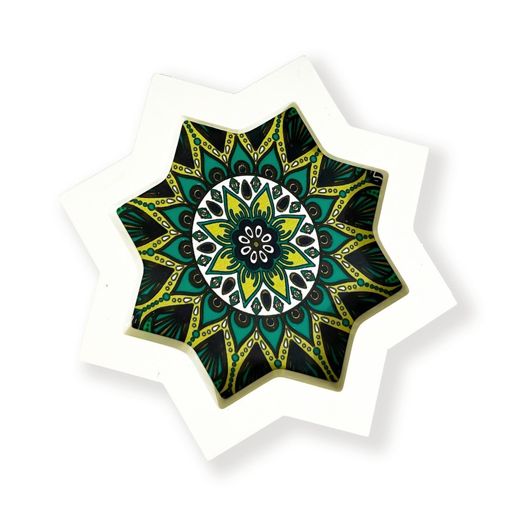 طقم صواني رمضانيه 3 قطع هلال وفانوس ونجمة لتقديم العصائر والمكسرات للضيوف