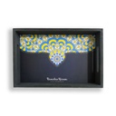 طقم صواني رمضان كريم قطعتين خشب بيد لتقديم الشاي والقهوة والحلويات للضيوف