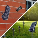 كشاف ومصباح شمسي لاضاءة الحدائق والممرات 5 قطع مع ريموت كنترول للتحكم عن بعد