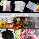 مجموعة اكياس فلتر للشاي والاعشاب 100 قطعة للاستعمال مره واحده