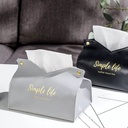 غطاء علبة مناديل جلد صناعي وتربروف لغرف النوم والمعيشة والمكتب بالوان مختلفة