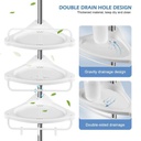 ركنة الحمام أربع أدوار وحامل فوطة من الأستانليس والبلاستيك