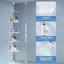 ركنة الحمام أربع أدوار وحامل فوطة من الأستانليس والبلاستيك