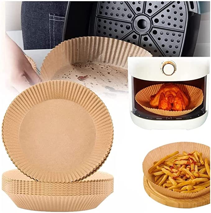 مجموعة ورق بطانة للمقلاة الهوائية 50 قطعة غير لاصق للاستخدام مره واحده