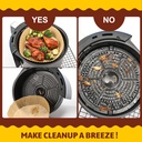 مجموعة ورق بطانة للمقلاة الهوائية 50 قطعة غير لاصق للاستخدام مره واحده