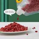 كيس حفظ وتخزين الأرز والحبوب والبقوليات 1.5 لتر بغطاء ويد قابل للطي والغسيل لإعادة الاستخدام