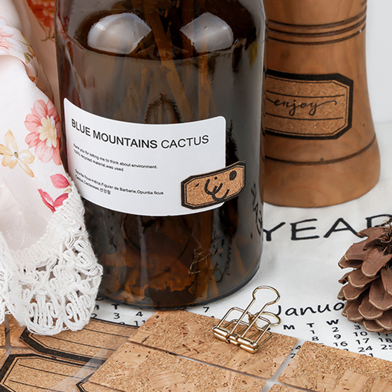 استيكر شكل خشبي كلاسيك قابل للكتابة للتحديد والتصنيف متعدد الأستخدامات