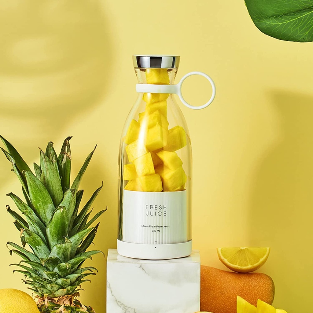 خلاط فواكه وخضروات محمول يو اس بي 420 ملي لعمل العصائر والمشروبات الصحية في الجيم والسفر والرحلات