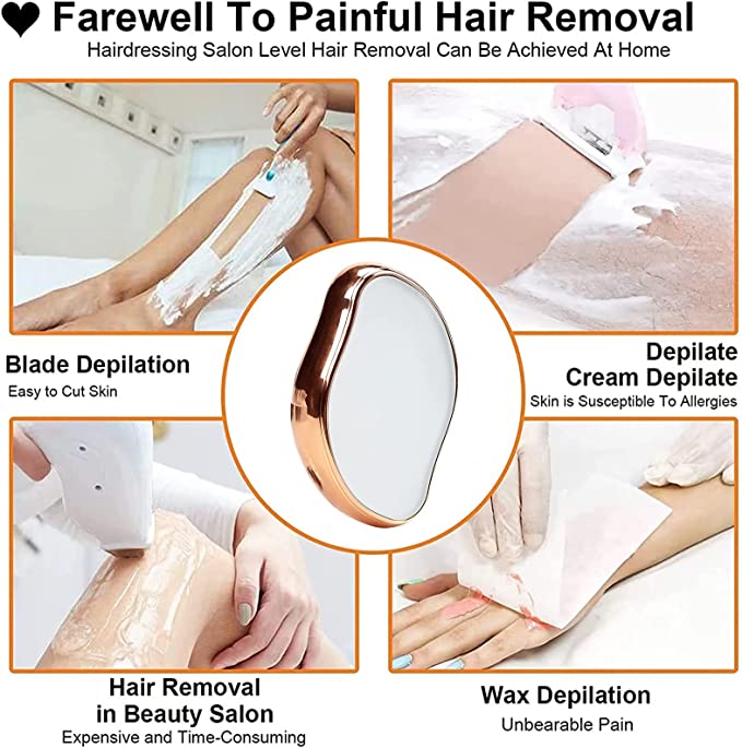 حجر كريستال سحري لازالة شعر الجسم بدون الم للسيدات والرجال