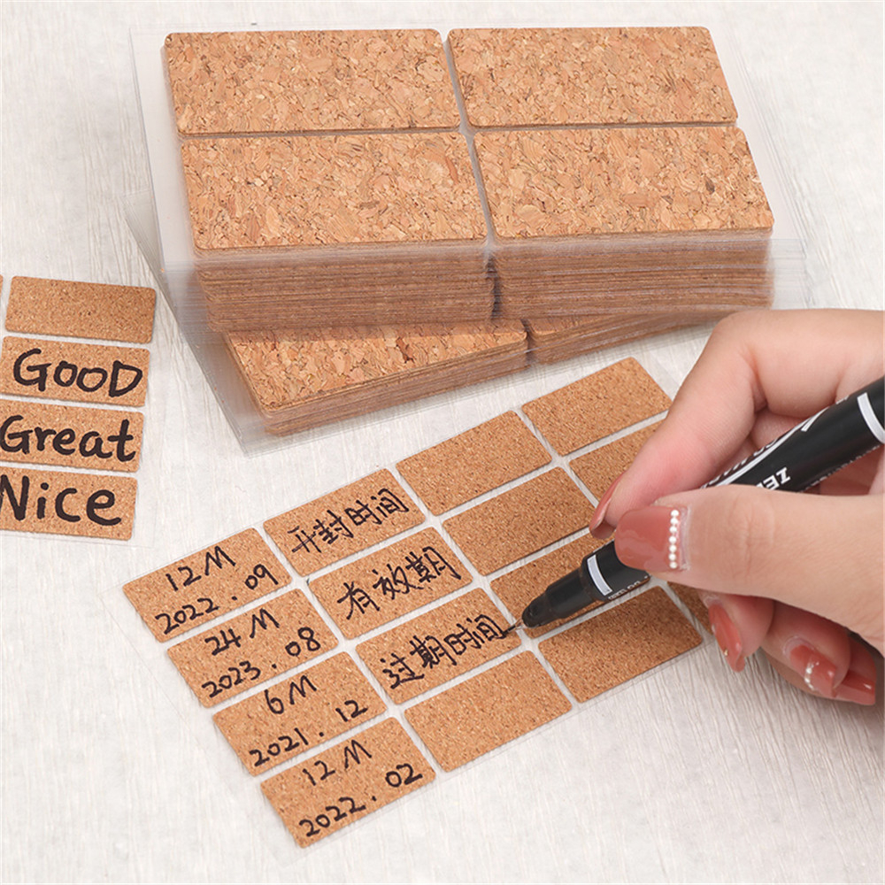 استيكر شكل خشبي كلاسيك قابل للكتابة للتحديد والتصنيف متعدد الأستخدامات