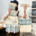 مجموعة شنط 4 قطع للمدارس وحمل متعلقات الاطفال الوان مختلفة