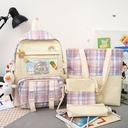 مجموعة شنط 4 قطع للمدارس وحمل متعلقات الاطفال الوان مختلفة