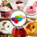 قوالب كب كيك سيليكون غير لاصق 12 قطعة الوان مختلفة
