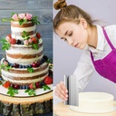 مكشطة وقطاعة استانليس ستيل بمقياس لتقطيع العجين وتزيين الكيك