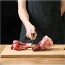 لوح تقطيع خشب 40*30 للحوم والخضروات والفواكه بيد معدن