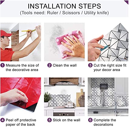 ورق حائط شكل معدني وتربروف بديل الدهانات بلزق دبل فيس قوي لتجديد الديكور